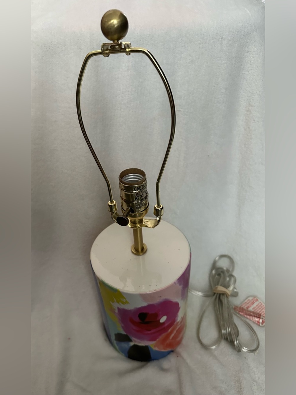 Kate Spade New York Colorful Floral Table Lamp NO Shade READ